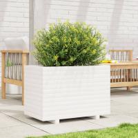 vidaXL Jardinera madera maciza de pino blanco 70x40x49,5 cm - details 2