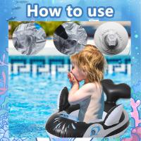 Anillo de Nación de Ballena, flotador de piscina para niños, anillo de Nación inflable plegable, juegos de Playa y piscina de Verano para niños - details 1