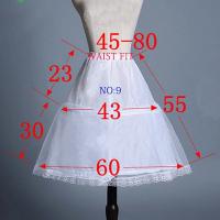 Falda Blanca Para Niñas Con Volante A-Line 3 Aros De Encaje Trimmado Ideal Para Vestidos De Novia Y Fiestas Talla Única Material Poliéster - details 13