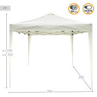 Cenador plegable y ajustable en altura Max-Air 300x300/240-250 cm blanco Aktive - details 3