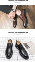 Zapatos De Cuero Para Hombre Estilo Británico De Negocios Con Punta Pointy Tamaño 46 Zapatos De Boda Tendencia Transpirables Con Cordones Y Diseño De Encaje - details 7