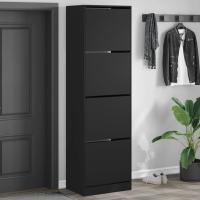 vidaXL Mueble Zapatero 4 Cajones Abatibles Estantes Organizador Color Gris hormigón,  Gris sonoma,  Marrón roble - details 6