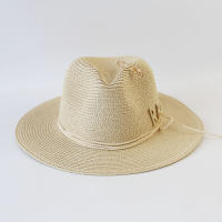 Sombrero De Paja Para Mujer Y Hombres Moda Verano 2025 Sombrero De Playa Casual Sombreros De Paja Con Visera Estilo Panama Protección Solar - details 10