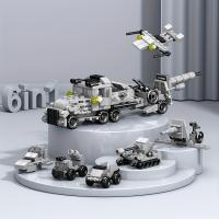 Juguetes De Bloques Para Niños 6 En 1 137 Piezas Cannon Arrastrado Vehículo Blindado Bloques De Construcción Ensamblados Regalos De Cumpleaños - details 0