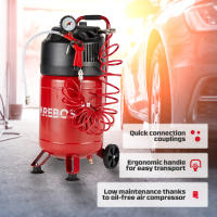 Arebos Compresor de Aire Comprimido Portátil - 30L - 1500W - Sin Aceite - details 6