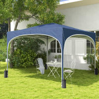 Outsunny Carpa Plegable 3x3 m Cenador de Jardín Altura Ajustable con Bolsa de Transporte Impermeable Anti-UV y Bolsas de Arena para Exteriores Jardín Patio - details 1