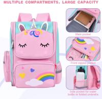 Mochila para Niños, mochila Escolar para niños, mochila de Unicornio con espalda achilchada y Correa ajustables, mochila para niños de gran capacidad, para Primaria, Jardín de Infantes - details 2