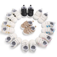 Zapatillas Deportivas Clásicas Para Bebés Con Estampado De Rayas Antideslizantes Material Suave Y Cómodo Suela De Terciopelo Unisex Para Niños Y Niñas Zapatos De Primeros Pasos - details 1