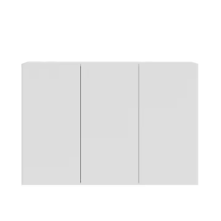 Buyqualia Aparador Moderno de 3 Puertas, Color Blanco, 90 cm de Ancho - 1