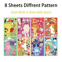 Puzzle De Dibujos Animados Para Niños 8 Pcs Pegatinas De Rostro DIY Decoración Juguete Educativo Regalo Para Niños - details 1