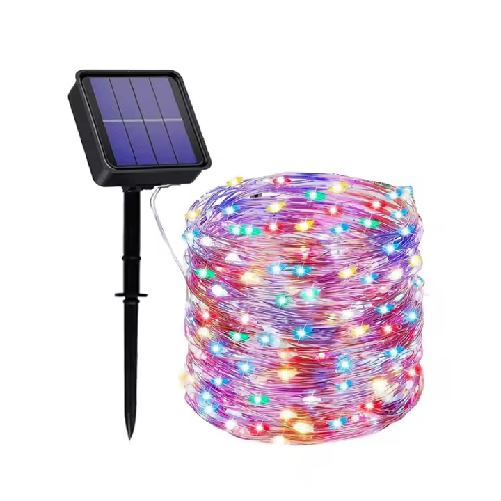 Luces De Hada Solares Para Exteriores Impermeables Con 8 Modos Luces De Navidad En Alambre De Cobre Para Decoración De Patio - 1