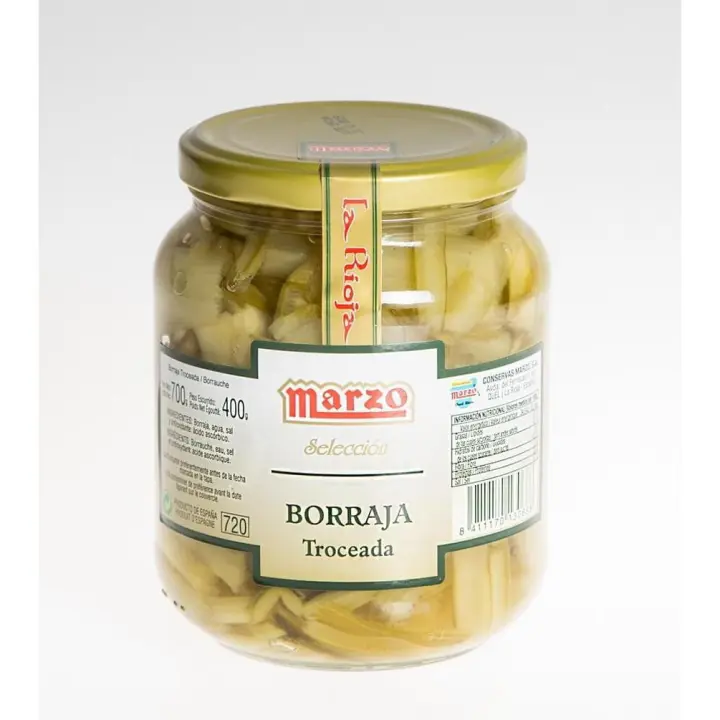 Borraja troceada extra al natural Marzo Frasco de 780 g - 1