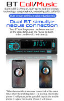 BQCC Radio Automóvil 1 Din Con FM Dual BT AM USB RDS AUX TF Soporte De Control De Voz AI Carga Rápida Y 7 Luces Coloridas - details 11