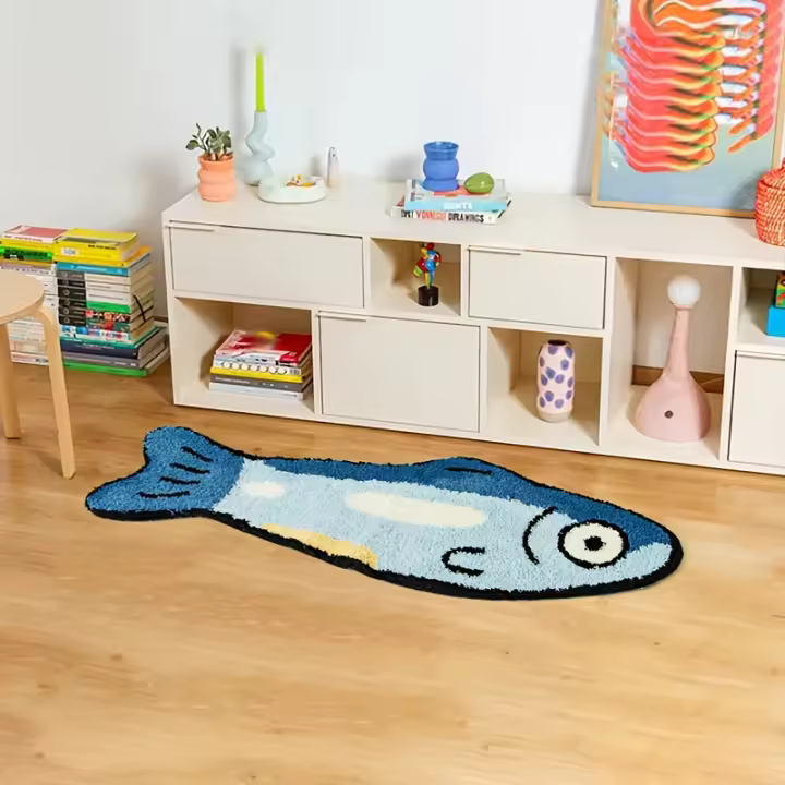 VIKAMA Alfombra Antideslizante De 40x120cm Para Hogar Decoración Salada Alfombra De Cama Alfombra De Sala De Estar Alfombra De Mesa De Café Alfombra No Esmerilada Para Adultos - 1
