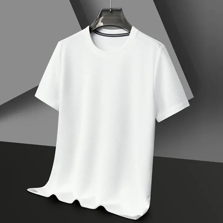 Camiseta De Hombre Verano Nueva Cuello Redondo Manga Corta Transpirable Y Cómoda Para Ropa Casual Tejido De Poliéster Estilo Casual - 1