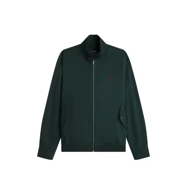 Fred Perry Twill Harrington Jacket Grassroots Green - 1