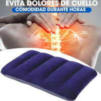 2 Kit Almohada Hinchable Playa Flocada - Cojin Inflable Camping para Cabeza Impermeable - Almohada Festivales y Playa Soporte Hinchable Viaje para Acampar - Almohadilla Senderismo Acampada Ultraligera - details 1