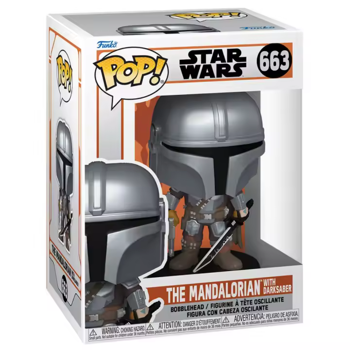 Figura Funko POP Star Wars Mandalorian The Mandalorian With Darksaber - 1