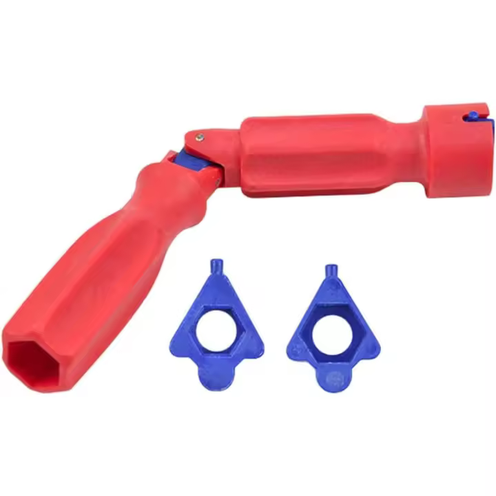Herramienta duradera para el asiento del Inodoro-Fácil Instalación y extracarón con Llave de Bisagra ajustable | Mango de plástico para agarre Cómodo - 1