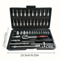 Juego De Herramientas De Mantenimiento Automotriz 46pcs Juego De Llaves Y Llaves De Fijación Para Motocicleta Kit De Reparación - details 1