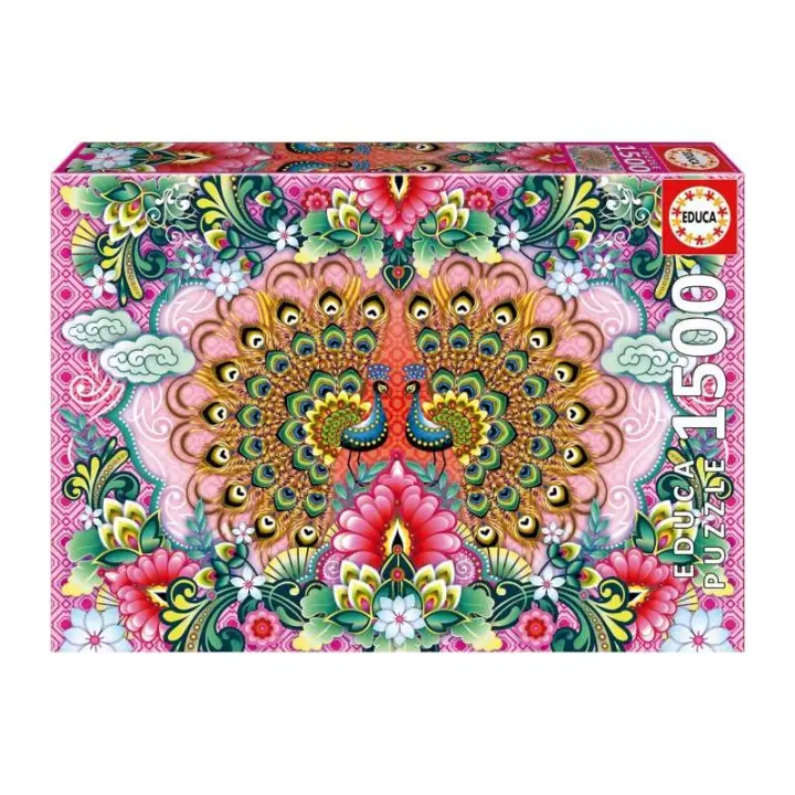 PUZZLE 1500 PIEZAS PAVO REAL DE BENGALA DE EDUCA - 1