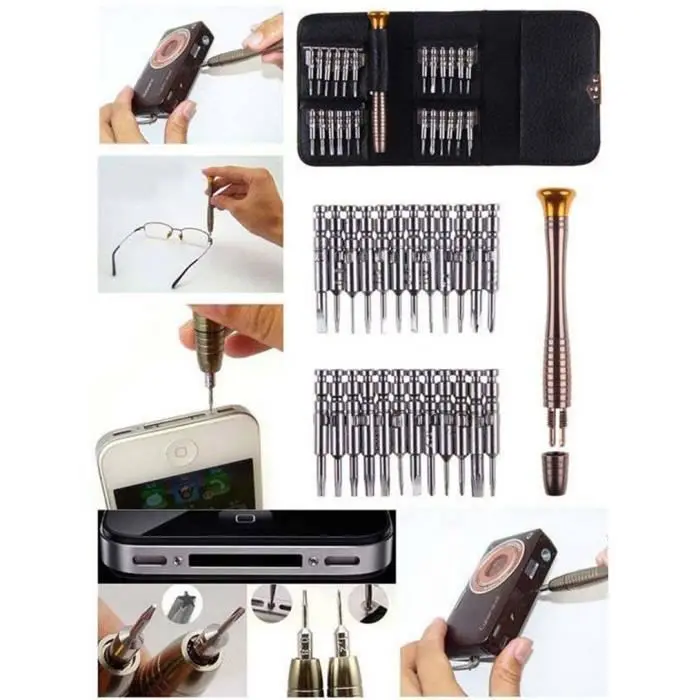 Juego de Herramientas Penta 25 en 1 Destornillador Multifunction Torx Negro - 1