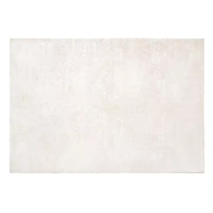 Vente-unique - Alfombra Shaggy de pelo largo - 120 x 170 cm - Blanco - MILINIO - 1