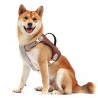Harnés De Cuero PU Suave Para Perros Medianos Y Grandes Con Manija Ajustable Para Chihuahua Bulldog Vestido De Dama Para Mascotas - details 11