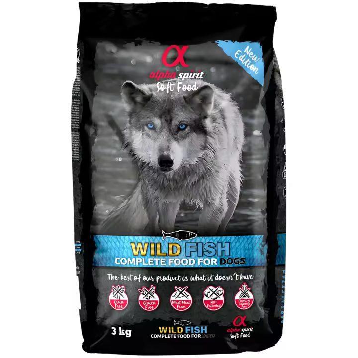 Alpha Spirit Pienso Natural Semi-húmedo Wild Fish con Pescado Fresco 3 Kg - 1