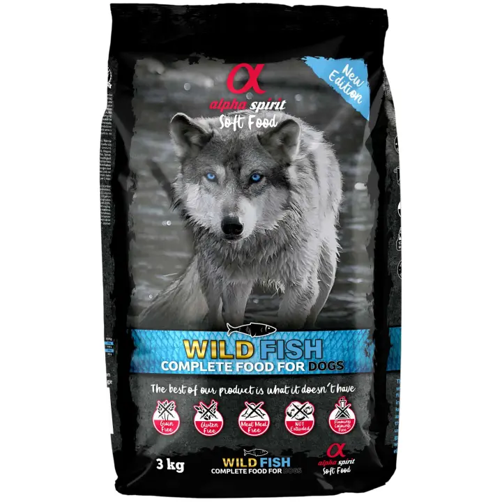 Alpha Spirit Pienso Natural Semi-húmedo Wild Fish con Pescado Fresco 3 Kg - 1