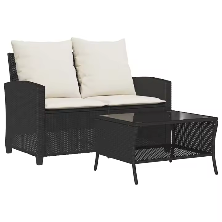 VidaXL Conjunto de jardín Abril sofá doble + mesa - 1
