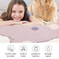 Alfombra para habitación de niños oso amapola, alfombras antideslizantes de juego con luz solar para dormitorios, tapete de dibujos animados para el suelo, guardarropa, decoración de dormitorio 80*160cm - details 4