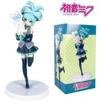 Figura De Colección Anime Hatsune Miku X Cinnamoroll 20CM Decoración Kawaii Regalo Para Niños Modelo De PVC Para Decorar El Hogar - details 0