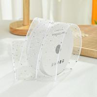Cinta De Organza Con Puntos Plateados De 4CM Para Embalaje De Regalos Decoración De Boda Navidad Y Fiesta DIY - details 2