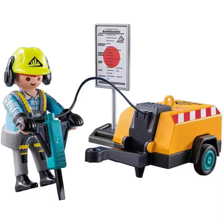 Juguetes Juegos de construcción Playmobil Figura De Trabajador Amarillo - 1