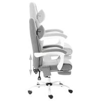 vidaXL Silla de oficina de masaje de tela gris - details 4