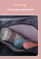 Bolsa De Deporte Para Mujer Bolsa De Mano Seca Y Húmeda Viaje Fitness Exterior Bolsa De Hombro Cruzada Weekender Duffel Nylon Negro Rosa Gris Morado Azul Verde - details 6