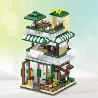 Bloques De Construcción Micro Ciudad Vistas Callejeras Tienda De Flores Y Café Para Niños Y Niñas Juguetes Educativos Regalos De Cumpleaños - details 22