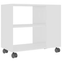 vidaXL Mesa auxiliar de madera de ingeniería 70x35x55 cm Blanco, Negro, Gris Mesa de sofá Mesa de Entrada para Salón Consola de Entrada Mueble Recibidor Mesita Mesa auxiliar Salon - details 3
