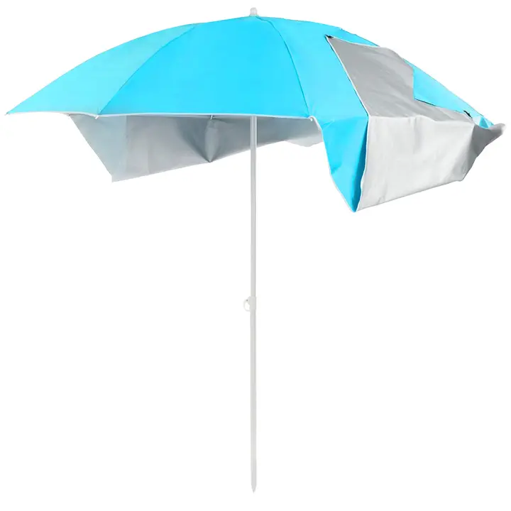Acomoda Textil – Sombrilla de Playa con Cortavientos y Protección Rayos UV50+ de 180cm. Parasol Acero Portátil de Playa con Panales Laterales y Bolsa de Transporte en 3 Colores Aleatorios. - 1