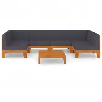 VIDAXL 3058137 conjunto de muebles para el jardín fabricado en madera de acacia con 7 piezas vida xl - 1