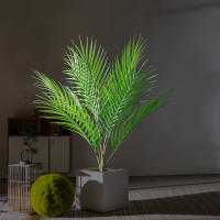 Grande Planta Artificial De Palma Tropical 50-120cm Hojas Verdes De Plástico Para Decoración De Jardín Oficina Hotel Y Hogar - details 17