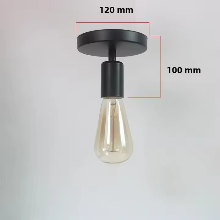 Lámpara De Techo Retro De Hierro Para Pasillo Entrada Iluminación Interior Decorativa Fijación Sencilla E27 Fuente De Alimentación AC 220V Metal Venta Individual - 1