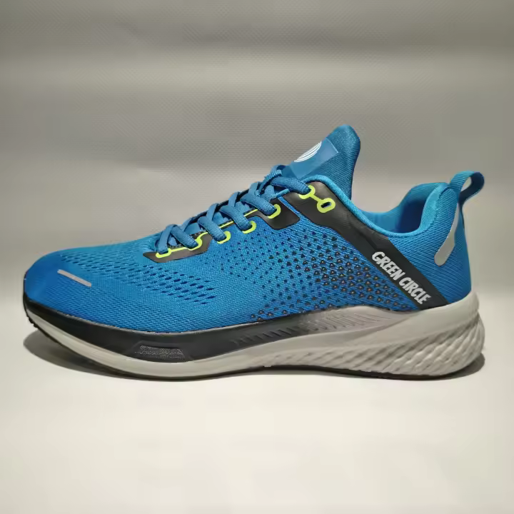 Zapatillas Running Hombre Green+Circle Leo II. Azul. Plantilla memory foam y suela antideslizante - 1