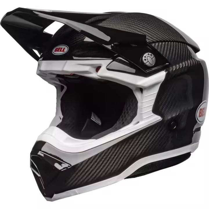 Casco BELL MOTO-10 SPHERICAL SOLID negro-blanco 2023 talla M - 1