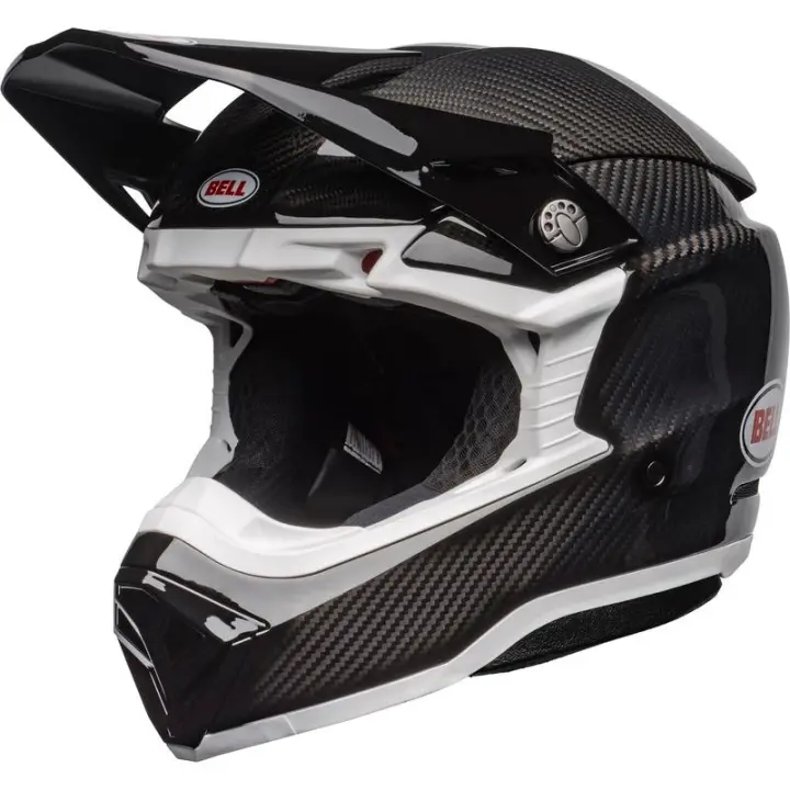 Casco BELL MOTO-10 SPHERICAL SOLID negro-blanco 2023 talla M - 1