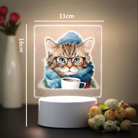 Lámpara De Mesa USB Con Ambiente De Gato Luz Nocturna RGB LED Decoración Para Habitación Regalo Iluminación De Ambiente RGB LED - details 5