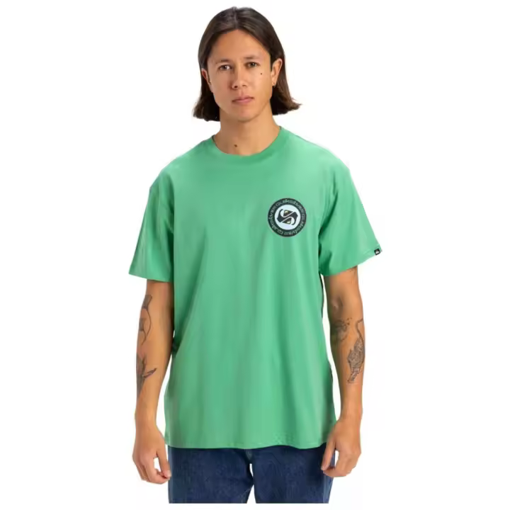 Camiseta de Manga Corta Quiksilver Circle Up para hombre en color verde - 1