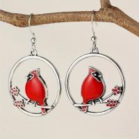 Pendientes Colgantes De Estilo Bohemio Vintage Con Diseño De Ramas De Pájaro Rojo Para Mujer Para Usar En Vacaciones - details 0