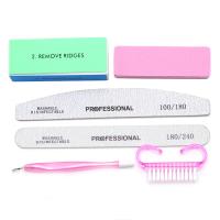 Set Profesional De 6 Piezas De Archos Para Uñas Con Limpieza Y Pulido Herramienta De Pedicura Y Manicura Con Cepillo De Cutícula - details 1